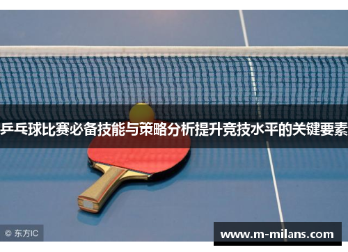 乒乓球比赛必备技能与策略分析提升竞技水平的关键要素